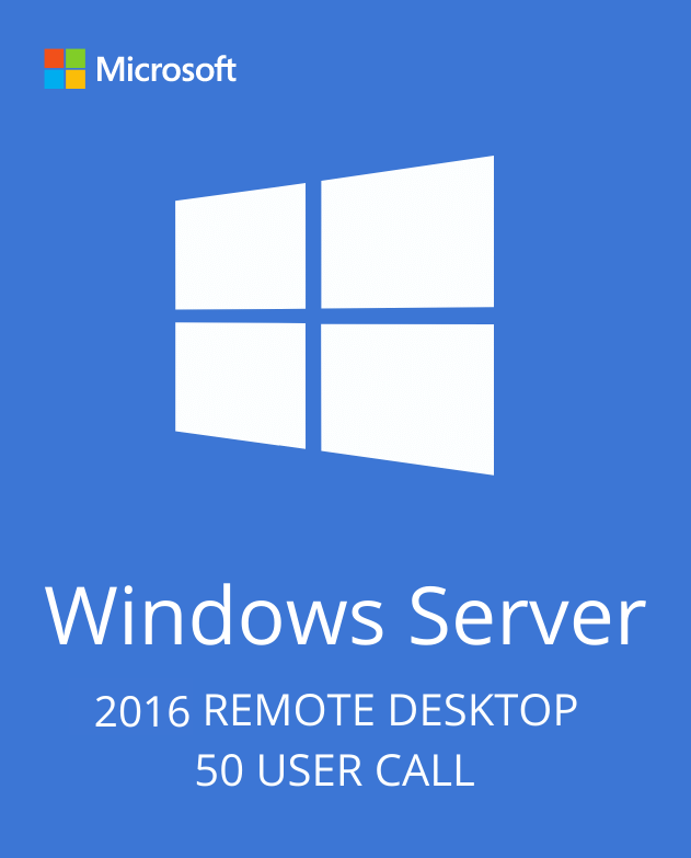 WINDOWS SERVER 2016 REMOTE DESKTOP SERVICES – 50 USER CALS CERTIFICATE